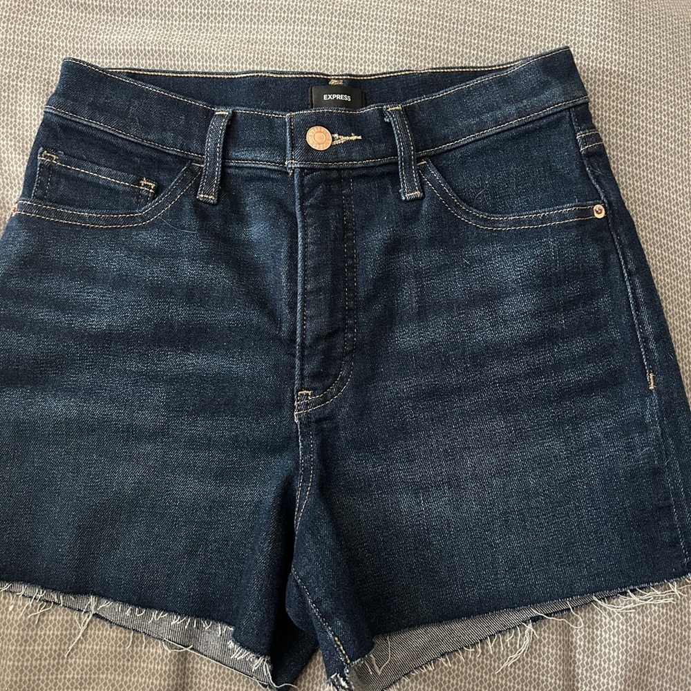 Express Women's Deep Indigo Jean Shorts